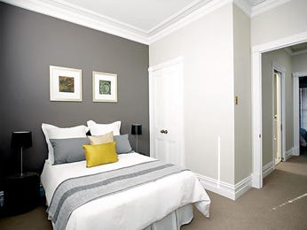 grey feature bedroom walls dark realestate cream bedrooms hall
