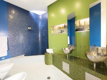 bathrooms image: blues, greens - 505457